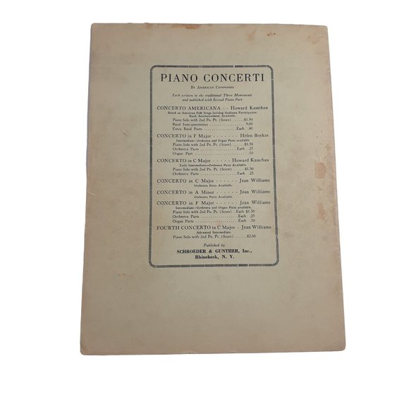 Vintage Sheet Music Country Dance For Two Pianos Beethoven Teacher Student Pract - Picture 2 of 6